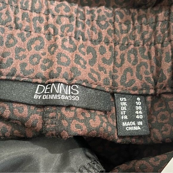 Dennis by Dennis Basso Cheetah Brown and Black Pants Women’s 6 - Picture 3 of 4